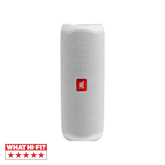 JBL Flip 5 - White - Portable Waterproof Speaker - Hero